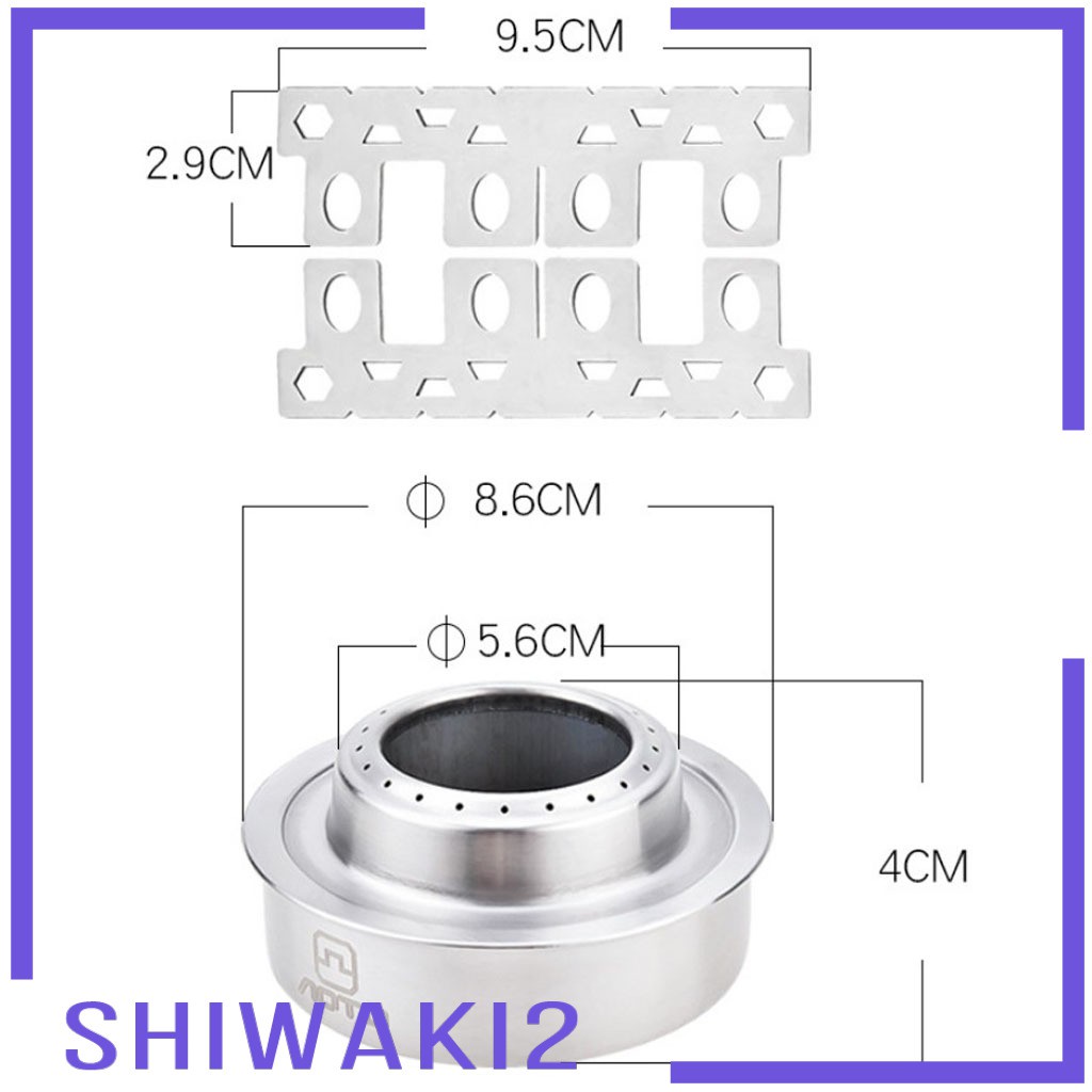 Bộ Bếp Cồn Và Bếp Cồn Mini Bằng Thép Không Gỉ Shiwaki2