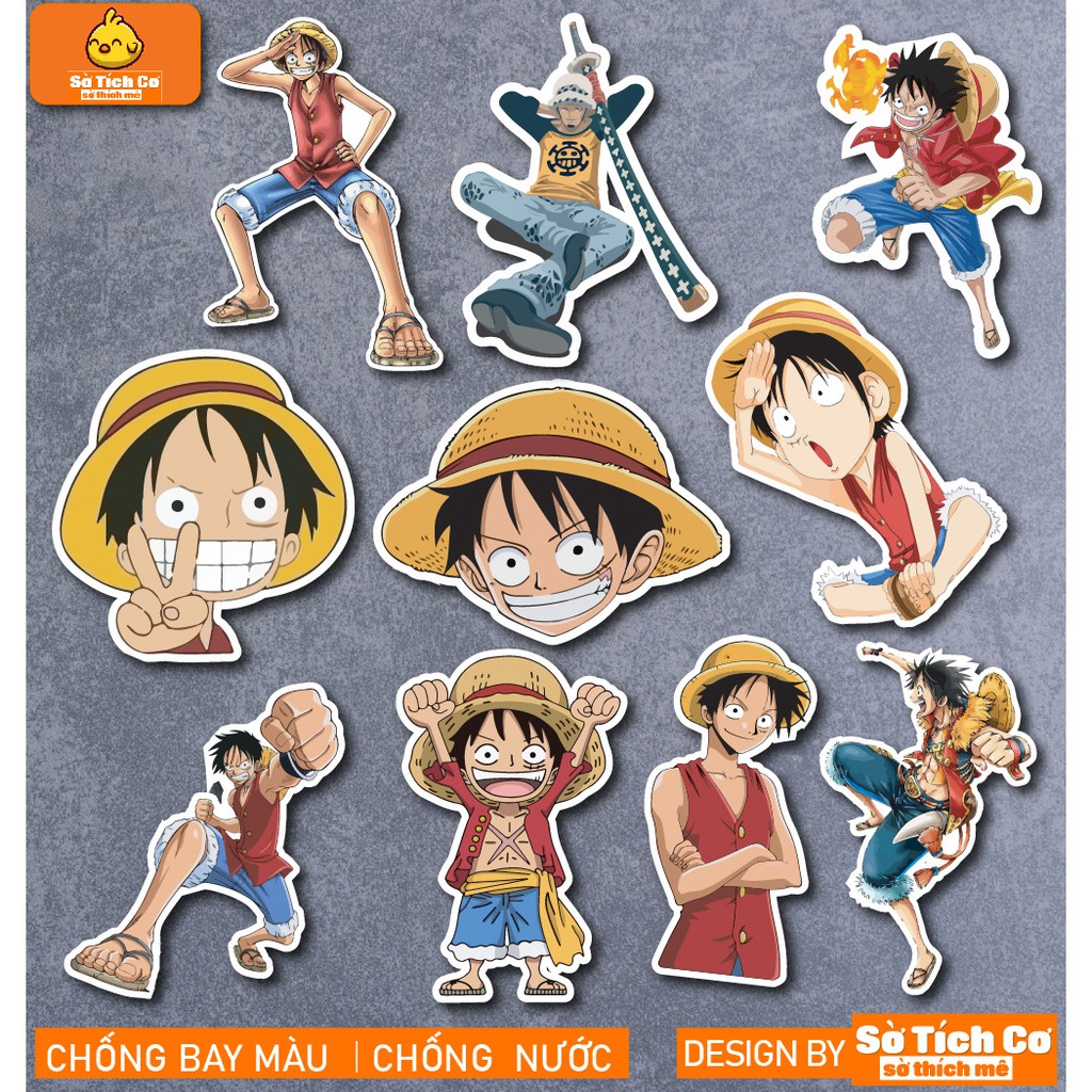 One Piece dán điện thoại, laptop, mũ bảo hiểm, guitar, vali MSP: A06