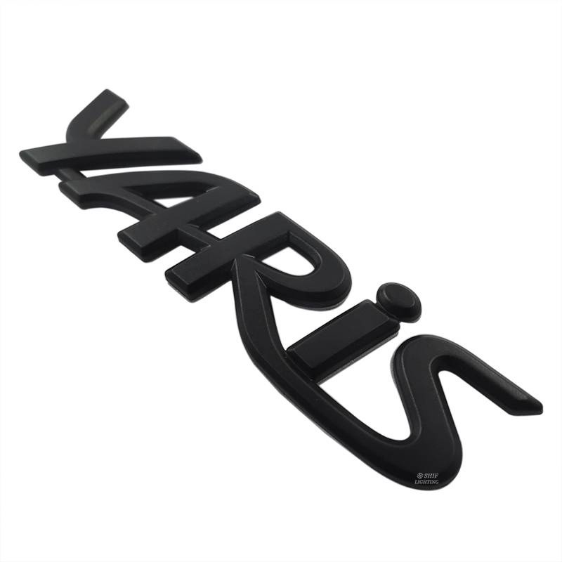 1 Miếng Dán Logo Bằng Nhựa Abs Màu Đen Cho Xe Hơi Toyota Yaris