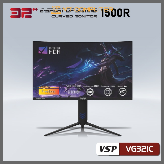 Màn Hình Cong 32 inch / VSP / FHD-2K / 75-165Hz / IP3205S / VG322C / VG325Q / Bảo Hành 24 Tháng