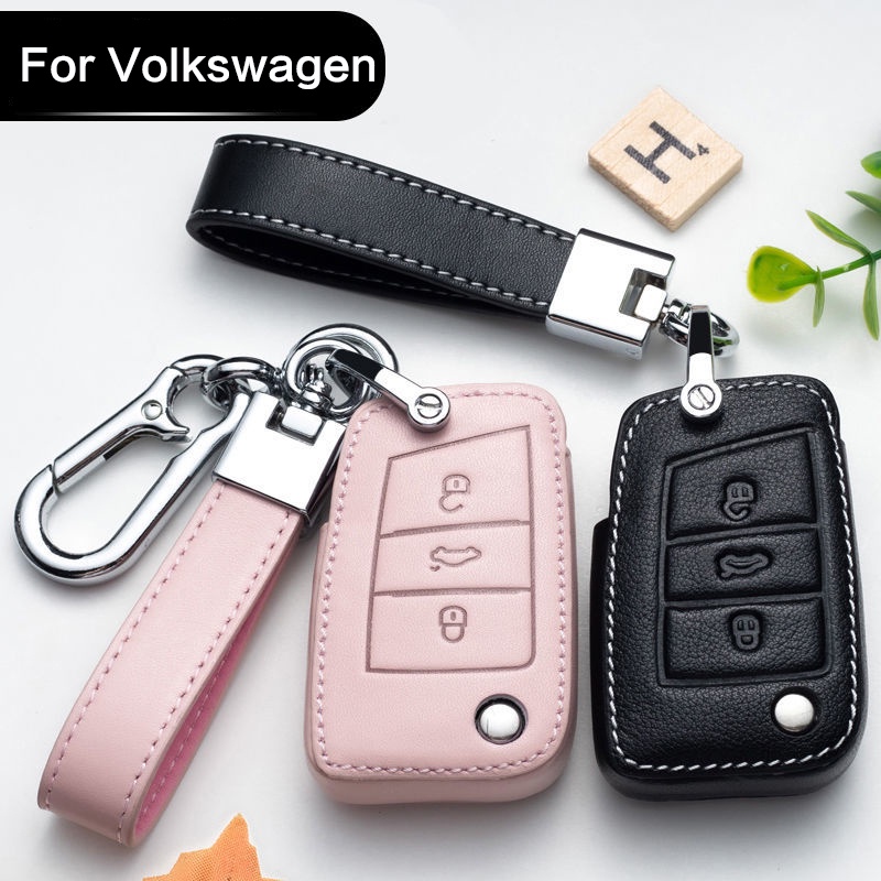 Mới Bao Da Bảo Vệ Chìa Khóa Xe Hơi Volkswagen Chất Lượng Cao