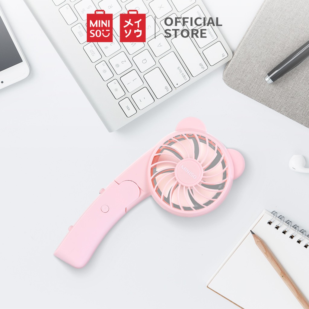 Quạt cầm tay Miniso UF-3A có thể gập lại 200g (Hồng)