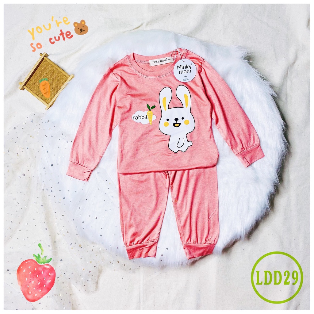 [LDD29] Bộ Dài Tay Thun Lạnh MINKY MOM CÓ SIZE ĐẠI, Mềm Mịn, Thoáng Mát, Thấm Hút Mồ Hôi Hàng Chuẩn Đẹp Cho Bé Trai, Gái