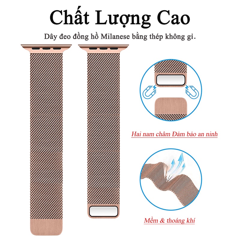 Miimall Dây Đeo Inox cho apple Watch Series 7 8 Ultra 49mm 45mm 41mmm Cho Đồng Hồ Thông Minh cho apple Watch Series 6/5/4/3/2/1/SE 40mm 44mm 38mm 42mm