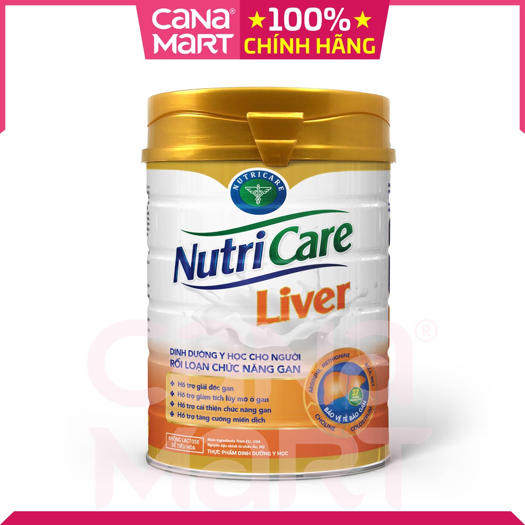 Sữa bột cho người lớn Nutricare Liver (900g) rối loạn chức năng gan, dễ tiêu hóa, tốt cho tim mạch