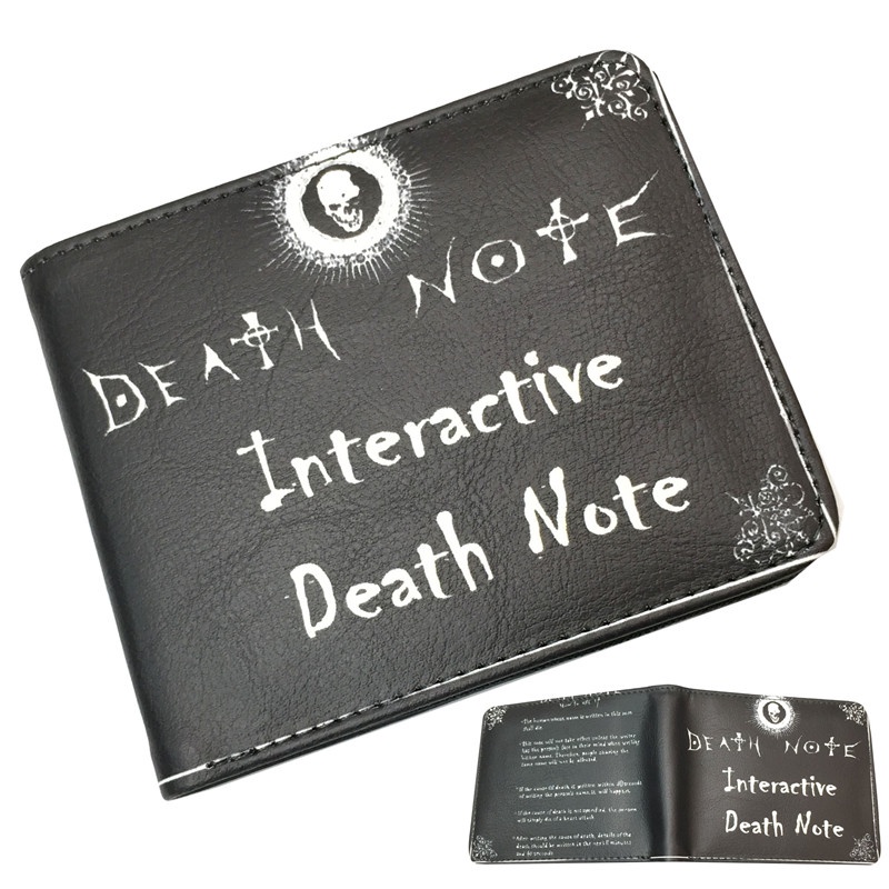 Ví Gập Da PU In Hoạt Hình DEATH NOTE Ryuk Lawliet Thời Trang Cho Nam