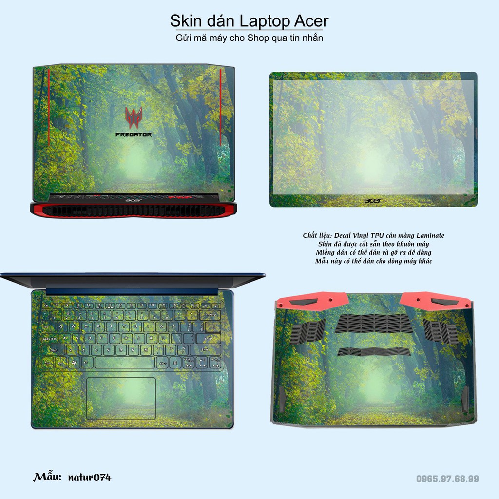 Skin dán Laptop Acer in hình thiên nhiên nhiều mẫu 3 (inbox mã máy cho Shop)