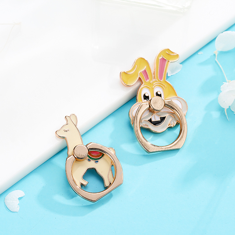 New Delicate Cute Animal Unicorn Elephant Rabbit Alpaca Cell Phone Ring Holder Desktop Phone Buckle Dây điện thoại di động | BigBuy360 - bigbuy360.vn