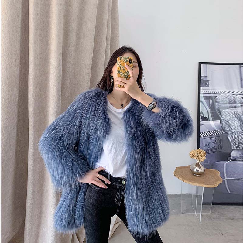 𝐇𝐀̀𝐍𝐆 𝐂𝐀𝐎 𝐂𝐀̂́𝐏. Áo lông dáng dài dệt giả lông cáo