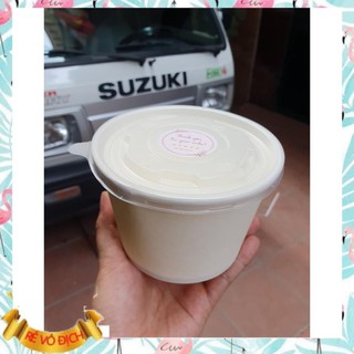 [ SỐC] 50 Bát giấy trắng có nắp đựng đồ ăn 475ml Chất lượng Số 1