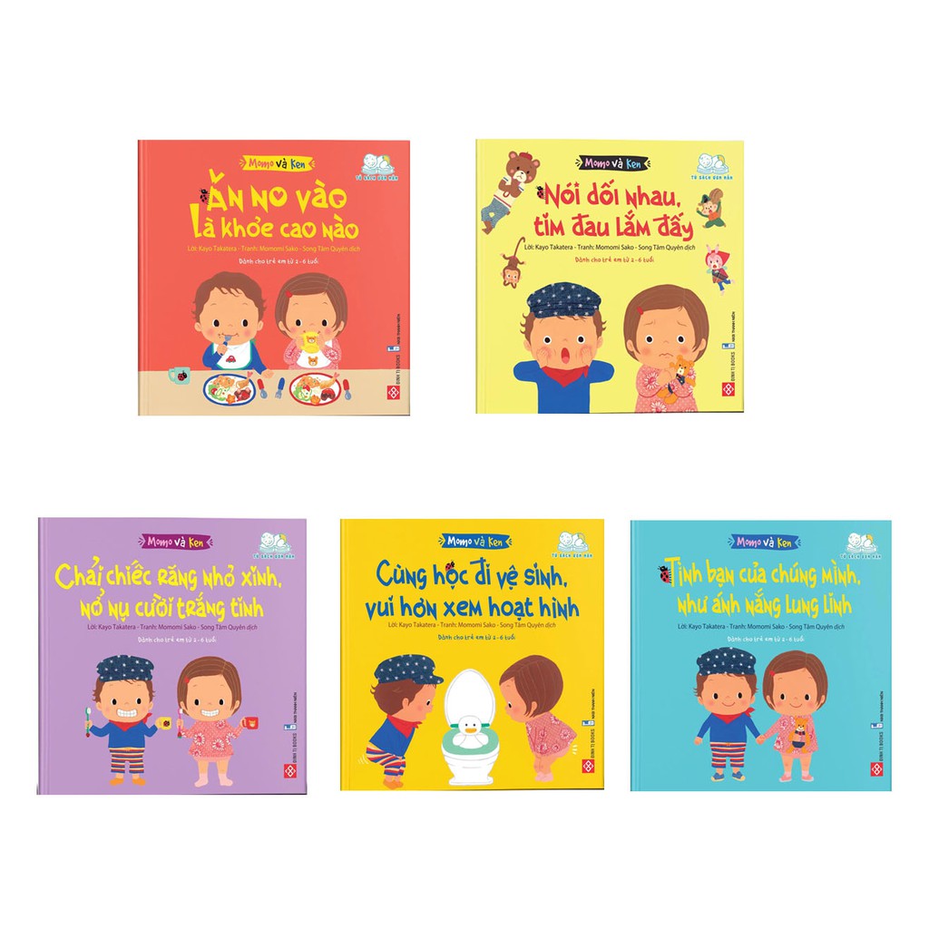 Sách - Momo và Ken - Combo 5 cuốn Ehon dành cho bé từ 2 đến 6 tuổi