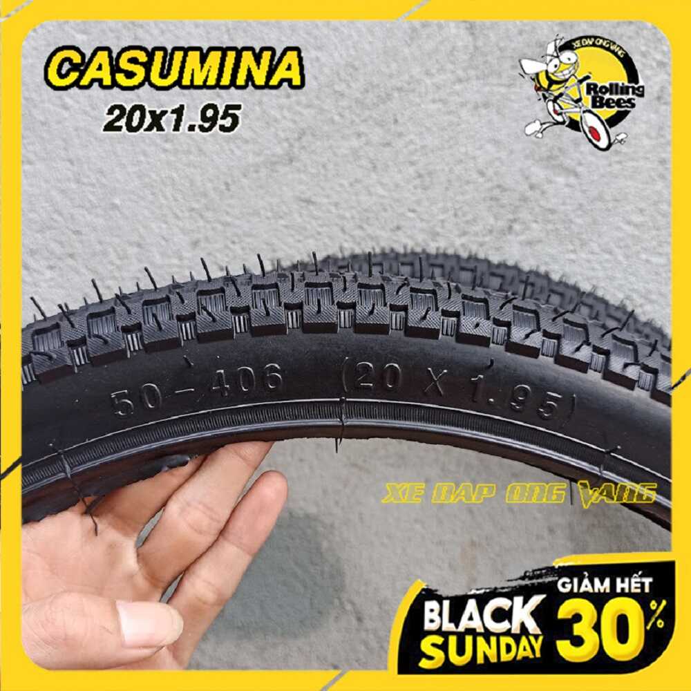 Vỏ Lốp, Săm Ruột 20x1.95 Xe đạp leo núi trẻ em. Gai Mới Chính Hãng Casumina