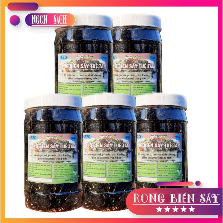 [5 Hũ] Rong Biển Sấy Mè Tuệ Tâm (70g/hũ). Rong Biển Ăn Liền &amp; Rong Biển Sấy Tỏi Mè &amp; Rong Biển Sấy Giòn