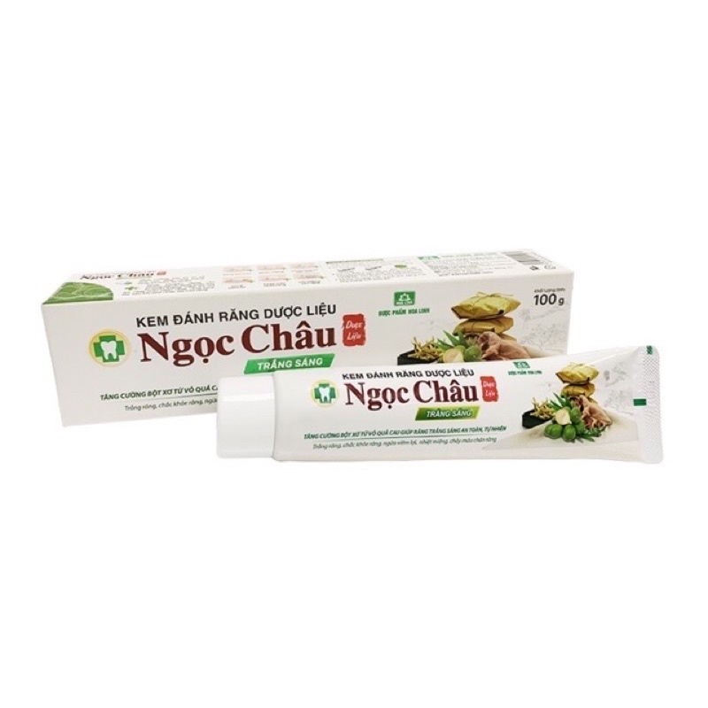 Kem đánh răng dược liệu Ngọc Châu Trắng sáng 10g