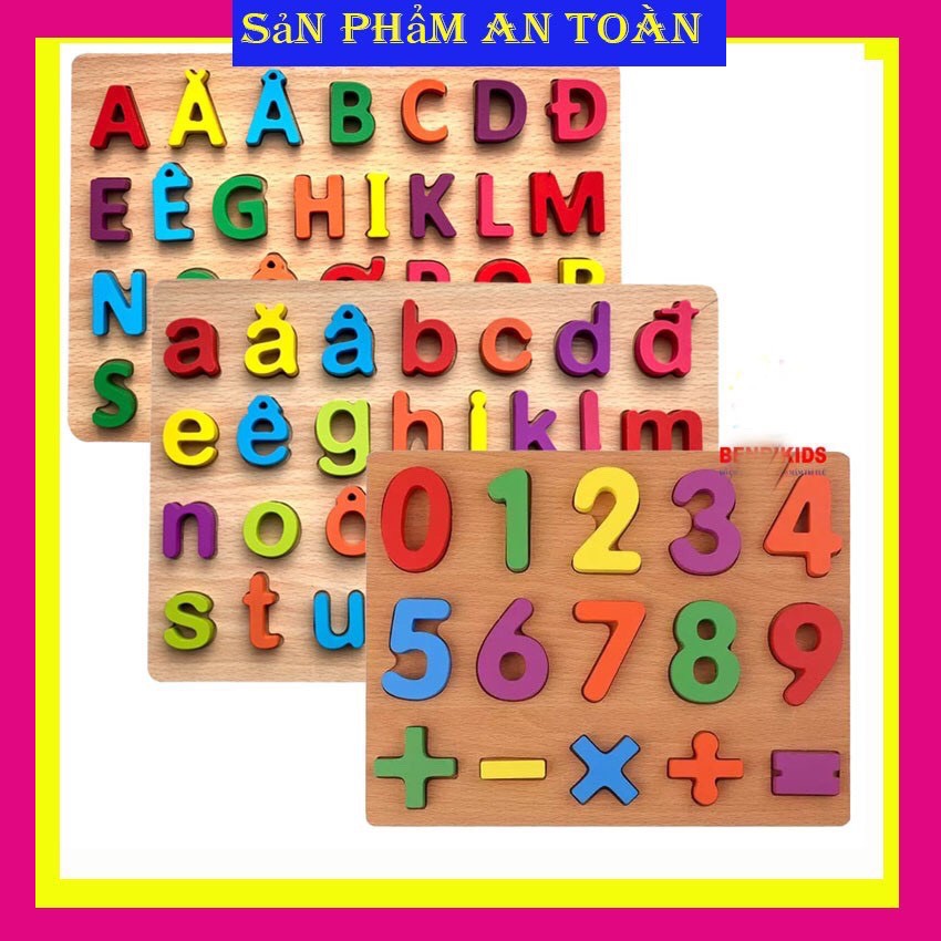 BẢNG GỖ NỔI - BẢNG CHỮ CÁI - BẢNG SỐ PHÉP TÍNH