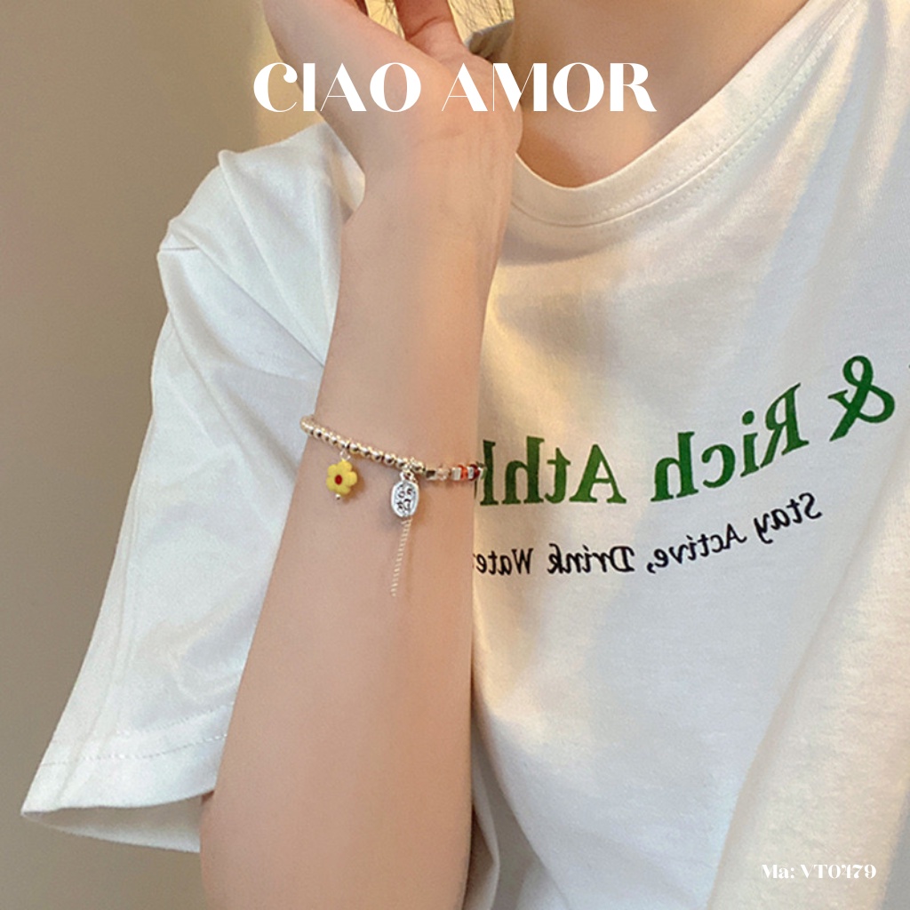Vòng tay, lắc tay nữ hạt bạc mùa hè Trang sức Ciao Amor - VT0479