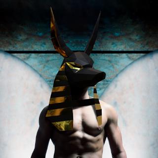Mô Hình Đầu Chó Doberman Anubis Bằng Giấy Làm Thủ Công Trang Phục Hóa Trang Halloween Sáng Tạo Vui Nhộn
