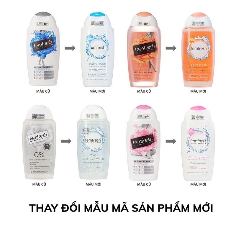 Dung dịch vệ sinh phụ nữ Femfresh nhiều màu -  250ml