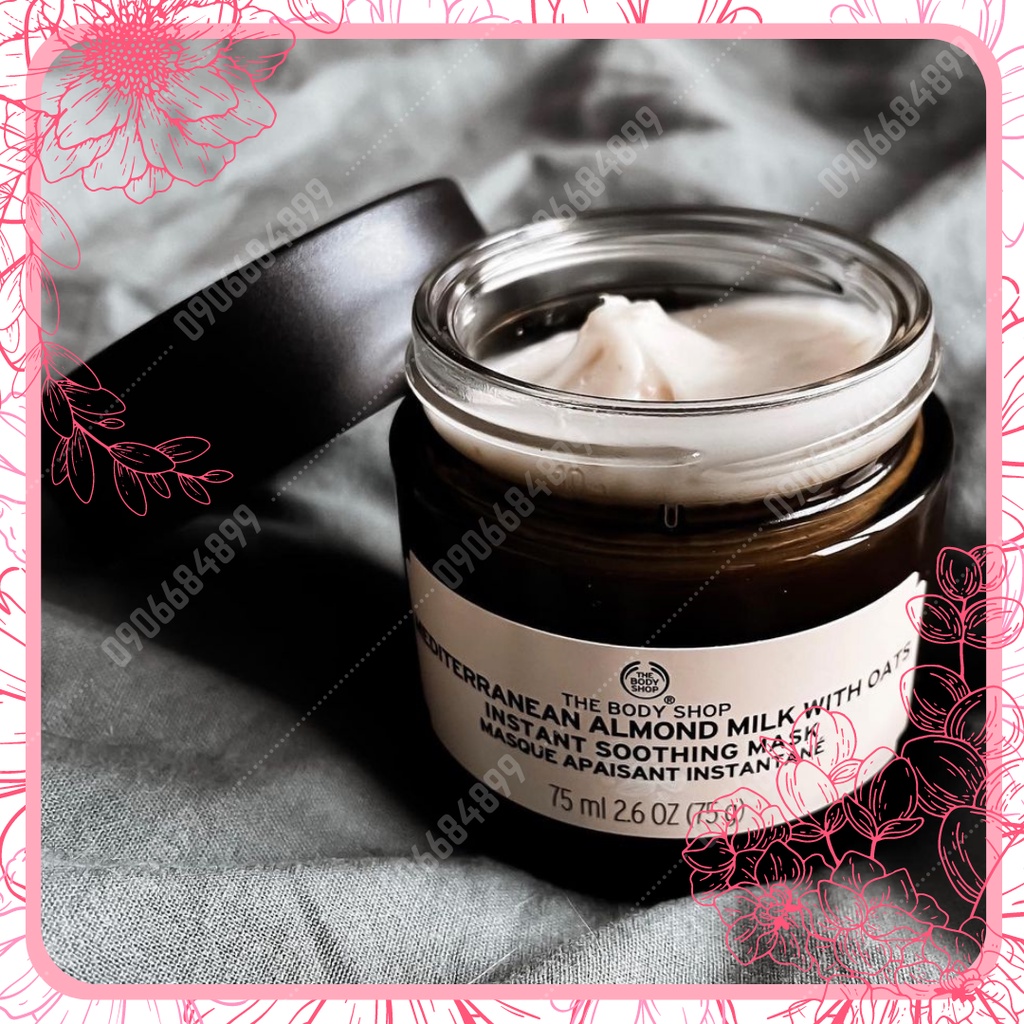 Mặt nạ làm dịu da 💓 THE BODY SHOP 💓 Mediterranean Almond Milk with Oats Instant Soothing Mask 75ml