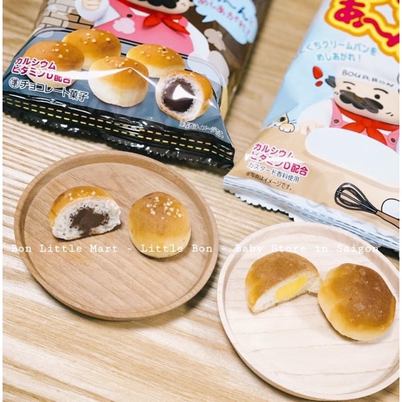 Bánh mì tươi nhân kem BourBon Nhật cho bé 12M bay air