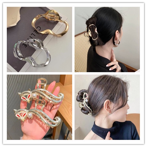 Kẹp Tóc Hình Cá Mập Đính Ngọc Trai Thời Trang