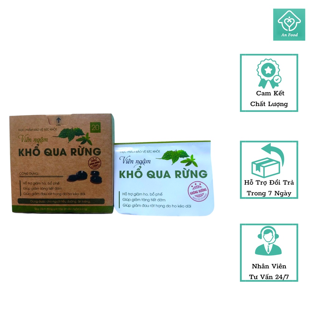 Kẹo Viên Ngậm Ho Khổ Qua Rừng Mudaru Không Đường Dành Cho Người Tiểu Đường Ăn Kiêng An Food