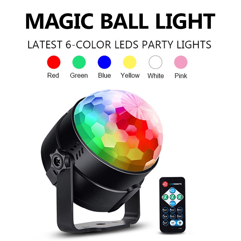 Đèn laser ánh sáng laze cảm biến âm thanh - Kết hợp Đèn LED xoay 7 màu dùng trang trí vũ trường, phòng karaoke