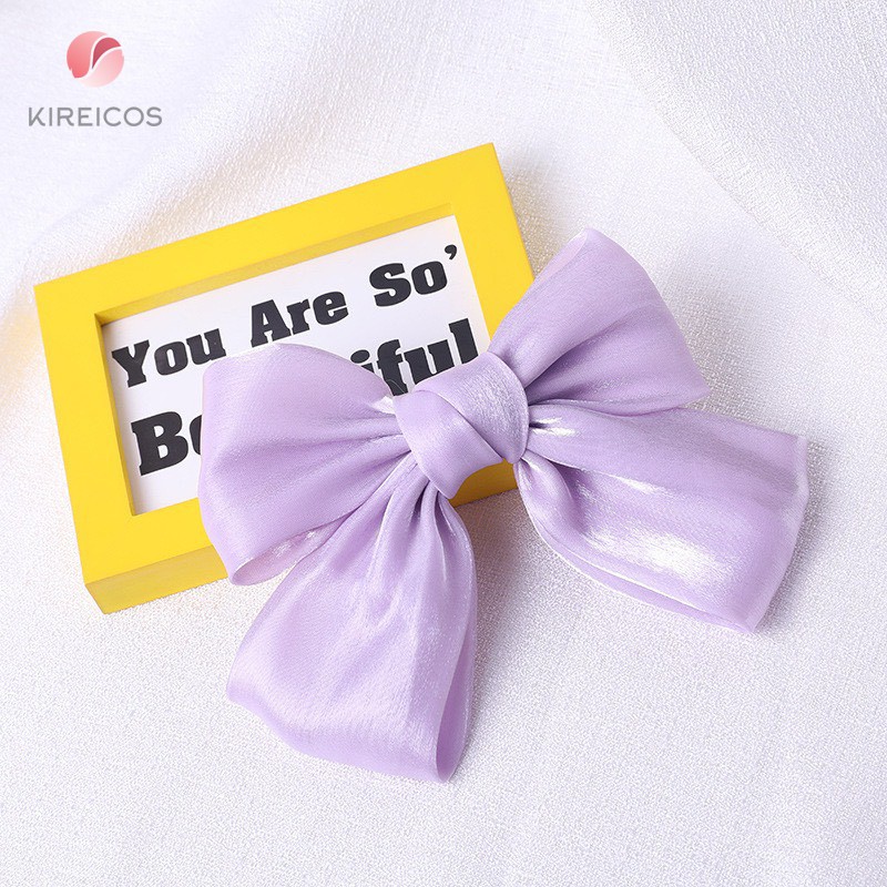 Kẹp Tóc Nơ Tiểu Thư Vải Lấp Lánh Hot Trend Nhật Hàn