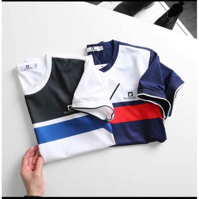 Áo thun nam cổ tròn ngắn tay PACK HORSE sọc tròn M3 vải thun cá sấu poly cao cấp P0117 | BigBuy360 - bigbuy360.vn