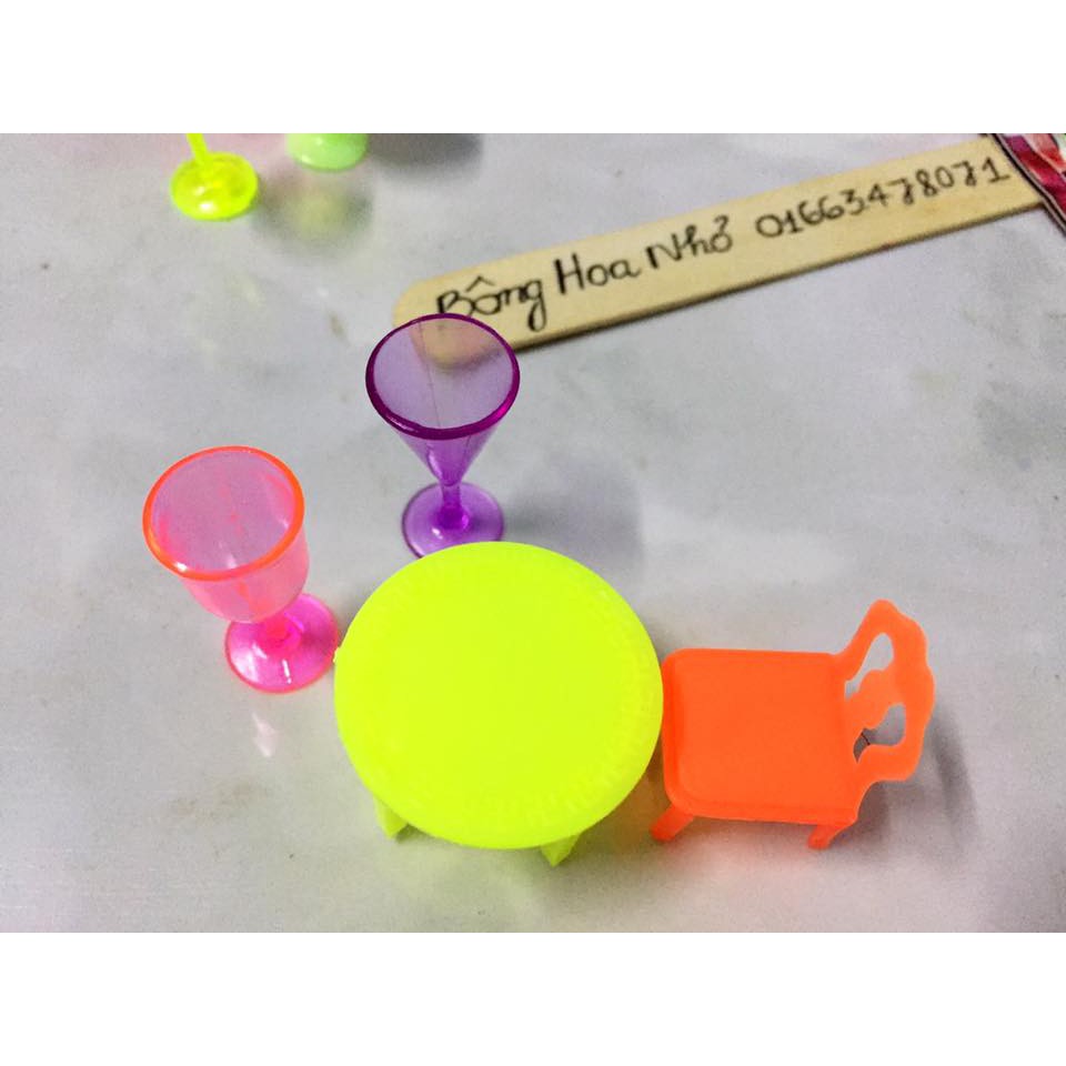 Đồ chơi búp bê - Chén bát dĩa, ly, bộ ấm trà, xoong chảo - vật dụng nhà bếp cho búp bê