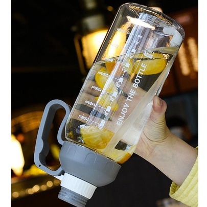 Bình Nước Thể Thao Cầm Tay Dung Tích Lớn Có Vạch Chia Dung Tích 1800ML