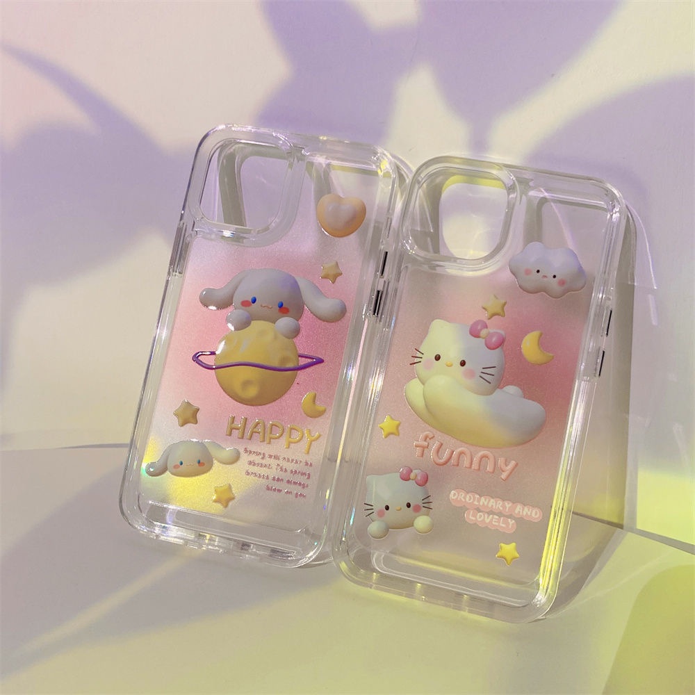 Ốp Điện Thoại Trong Suốt Viền Mềm Chống Sốc Hình HELLO KITTY Cho iPhone 11 13 12 X XS Pro Max xr 12 13 Mini xr