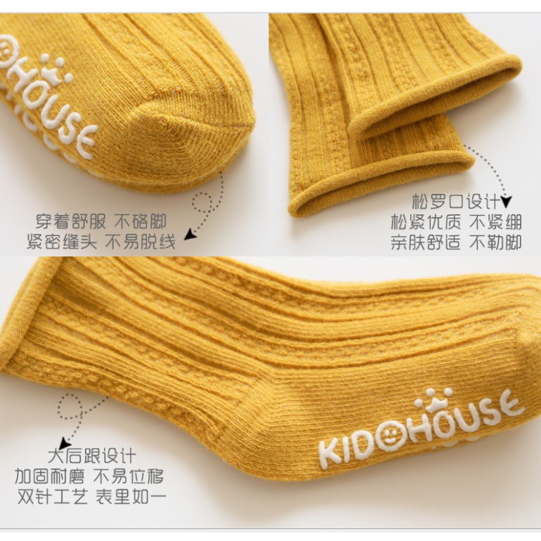 Tất trẻ em KID HOUSE cotton 100% chống trượt
