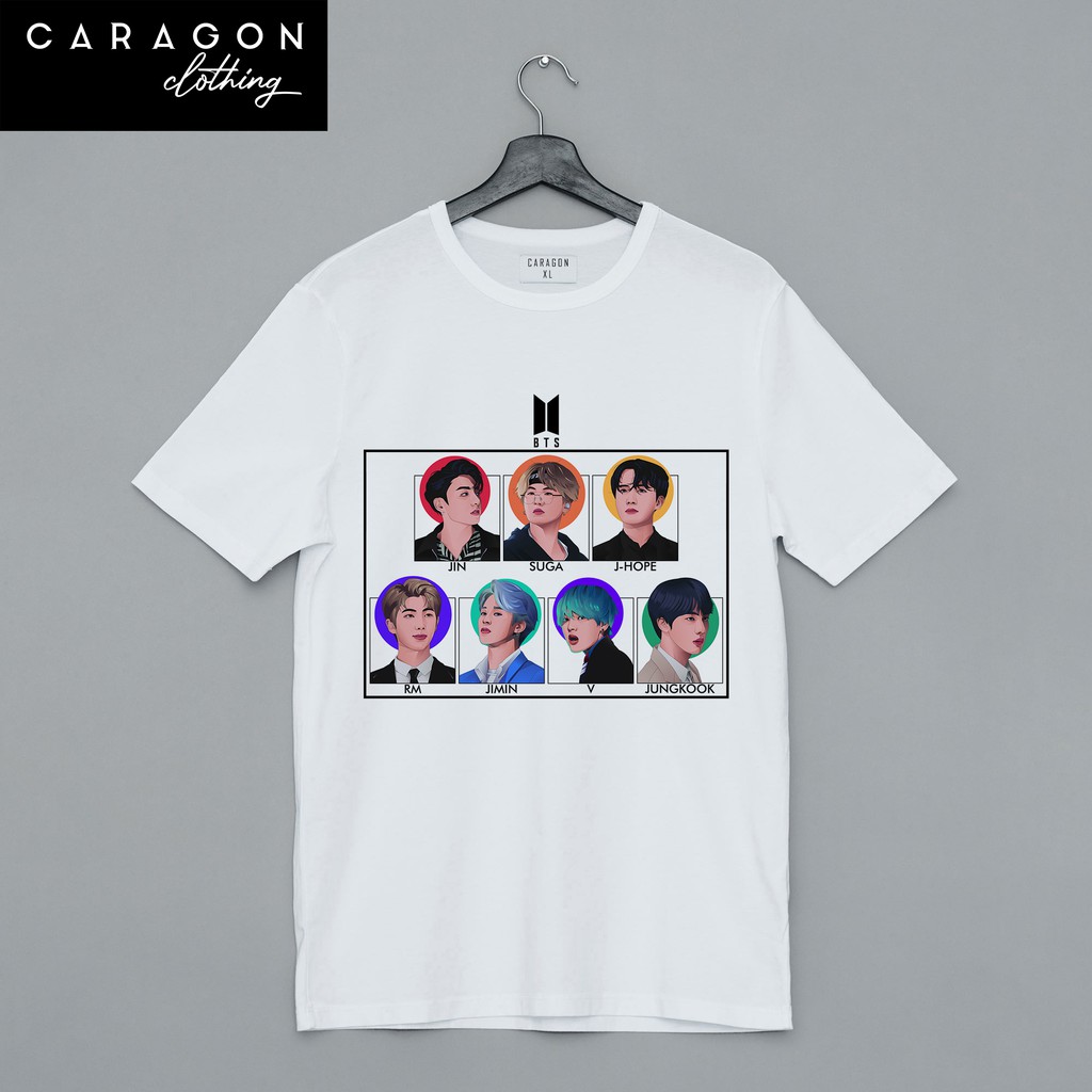 Áo thun unisex BTS, Jin, Suga, J-Hope, RM, Jimin, V, Jungkook (Made in Vietnam)