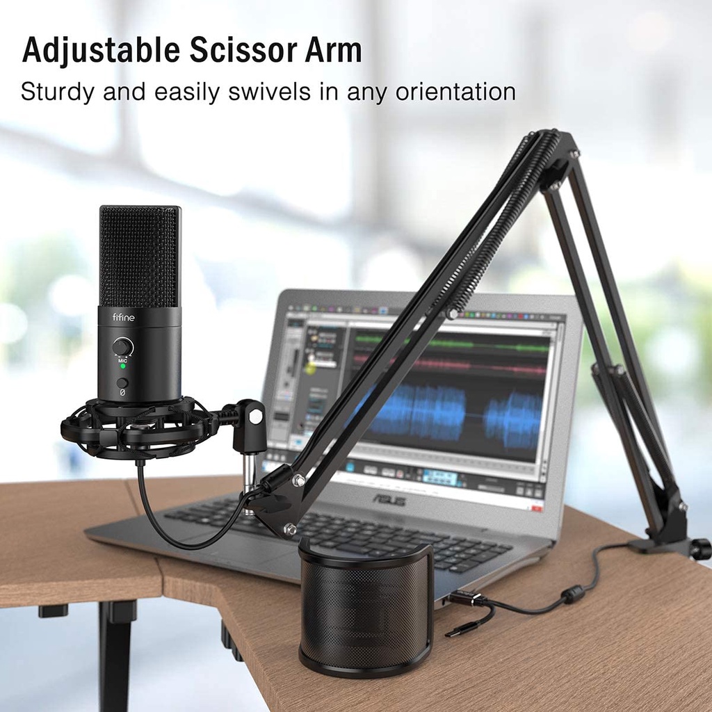 FIFINE T683 KIT - HÀNG CHÍNH HÃNG - Mic thu âm cổng USB-A/-C dành cho Máy tính