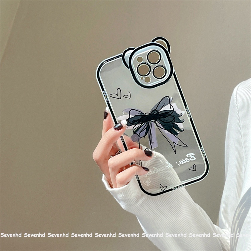 Ốp Điện Thoại Họa Tiết Tai Gấu Cho iPhone 14 13 12 11 Pro Max Xs Max Xr X 6 6s Plus