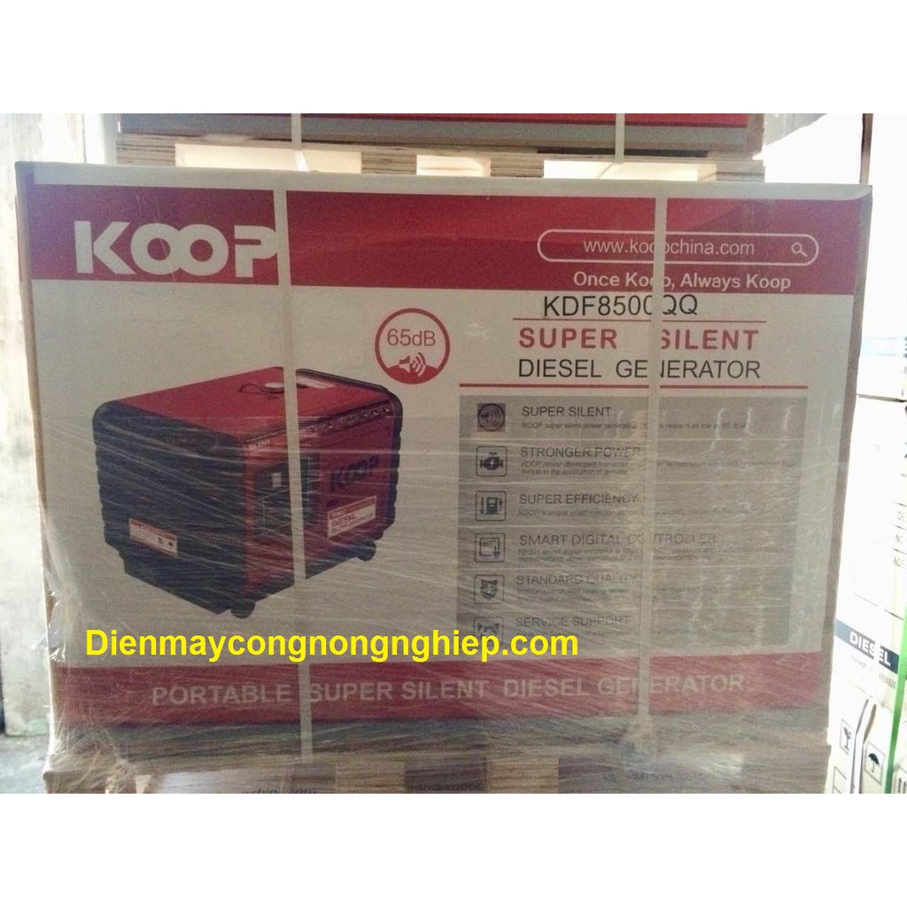 MÁY PHÁT ĐIỆN KOOP 5.5 KVA SIÊU CHỐNG ỒN KDF8500QQ