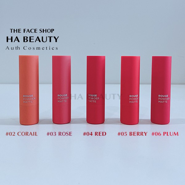 (AUTH_Korea) Son lì siêu mịn ROUGE POWDER MATTE The Face Shop | BigBuy360 - bigbuy360.vn