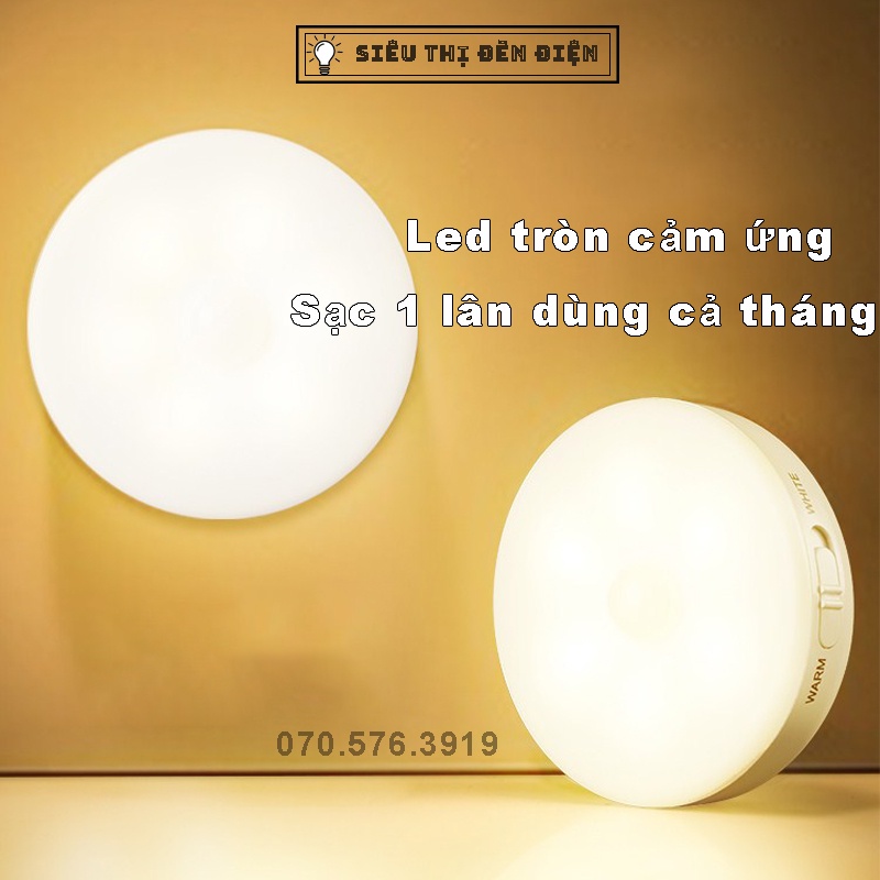 Đèn Led Cảm Ứng Tự Động Sáng Khi Có Người Tới Gắn Tủ Quần Áo/Hành Lang/Cầu Thang, 3 Màu Có Thể Lựa Chọn