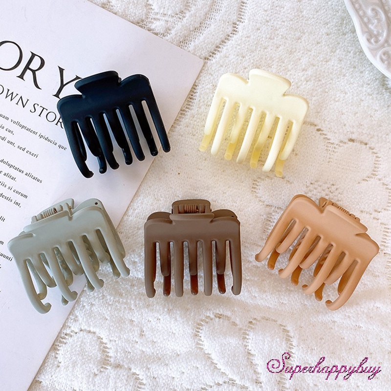 Set Kẹp Tóc Màu Trơn Đơn Giản Chống Trượt Dành Cho Nữ