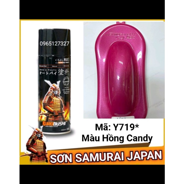 Sơn xịt Samurai Japan Màu Hồng Candy. Mã Y719*