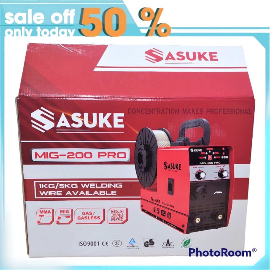 Máy hàn Mig Không dùng khí SASUKE - KENMAX MIG 200 PRO - DÂY MIG RỜI 3M - CUỘN DÂY 1KG - 5KG
