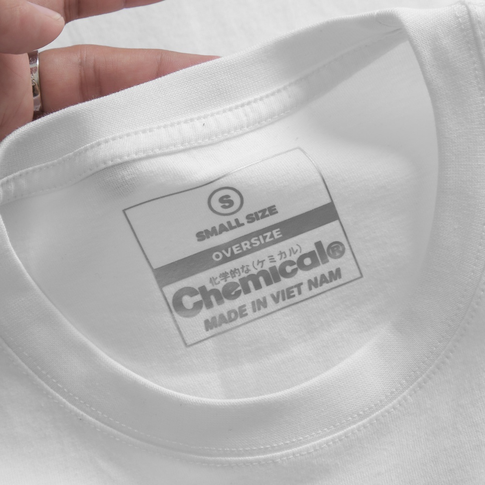 Áo thun cổ tròn UNISEX in chữ Chemical 2104013 vải Cotton co giãn, dày dặn, form rộng - MENFIT