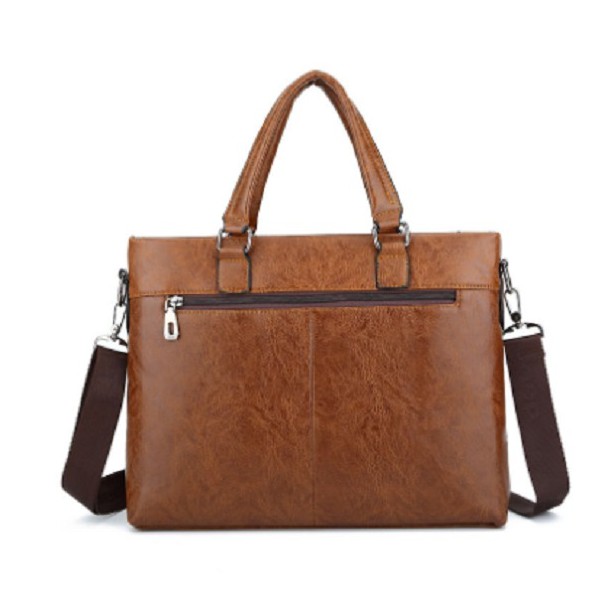 Túi xách công sở JEEP BULUO mã T02 đựng vừa laptop 14inch 39x29x8cm (Nâu đậm-Nâu sáng-Đen) | BigBuy360 - bigbuy360.vn