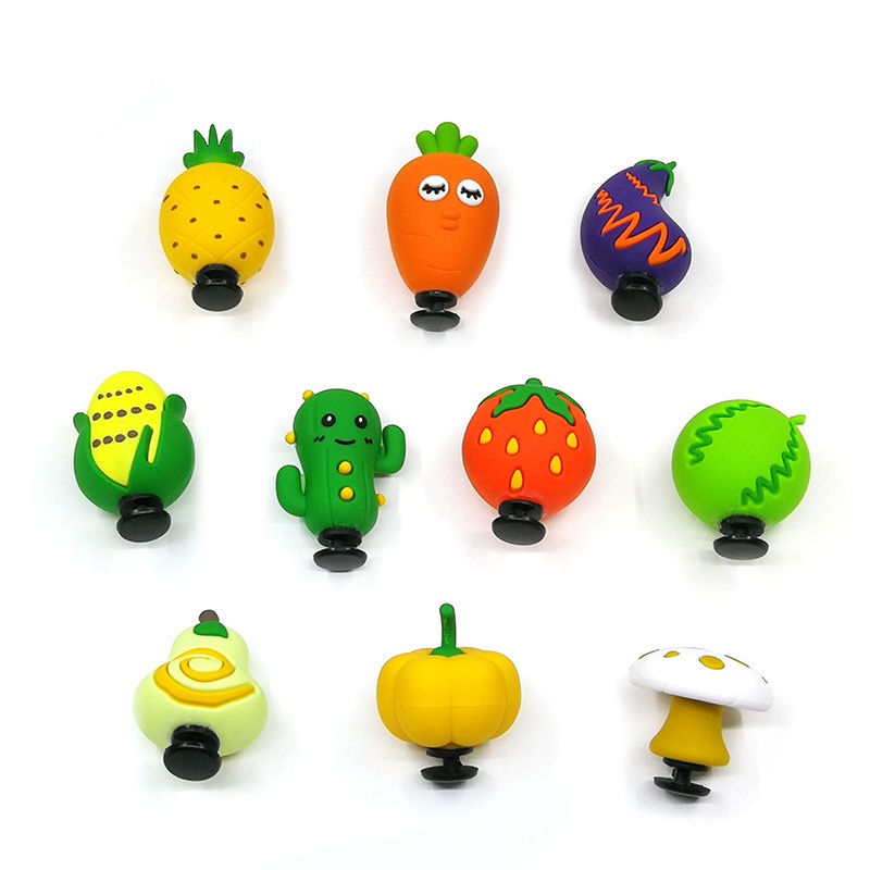 Phụ Kiện Trang Trí Vòng Tay/Túi Xách Bằng Nhựa Pvc Họa Tiết Hoa 3D Dễ Thương