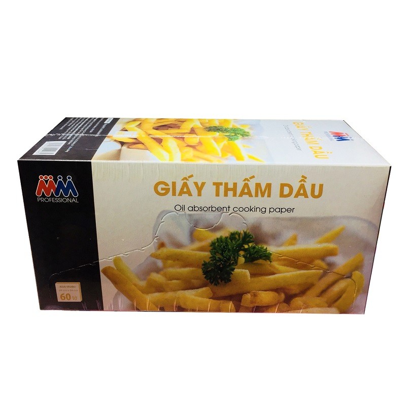 Giấy thấm nấu ăn MM Mega Market 60 tờ/hộp 24x24cm.