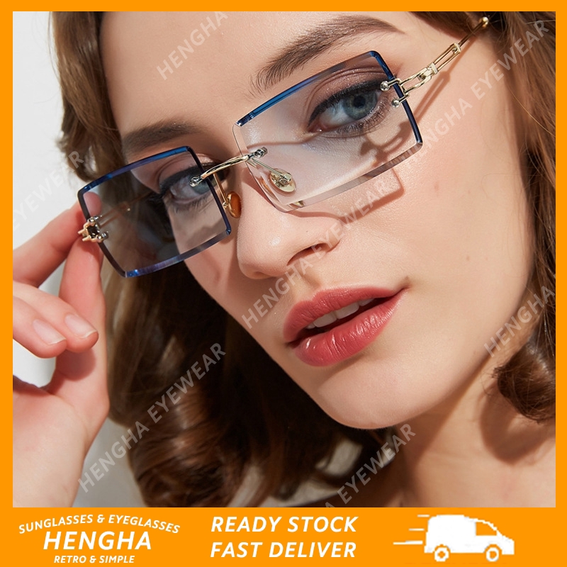 Kính Mát Không Viền Thời Trang Cho Nữ