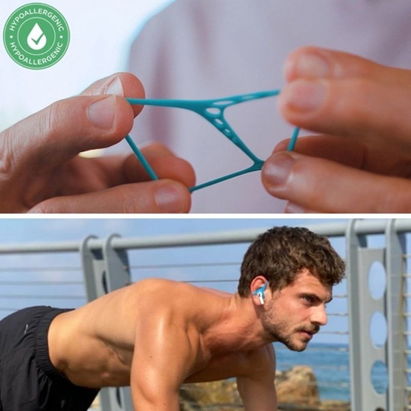 Set 2 Giá Đỡ Tai nghe không dây Bằng Silicon Chống Rơi Tiện Dụng