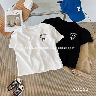 Áo phông cotton mặt cười cho bé trai bé gái