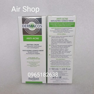 Kem Dermacos Anti Acne Matting Cream 50ml - Kem bôi kiềm dầu, giảm bóng nhờn ngừa mụn
